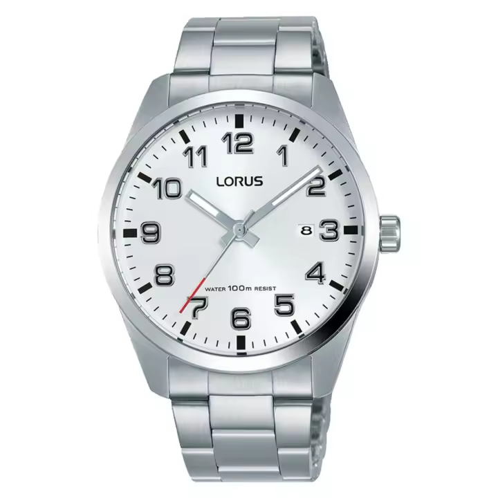 Lorus Reloj Hombre Hombre Sport 3 Agujas Esfera Blanca Acero 10 Atm - 1