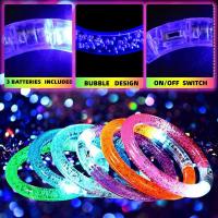 Pulseras De Luz LED De Acrílico Para Halloween 1-100PCS Brillo Fluorescente Para Conciertos Y Fiestas De Vacaciones Decoración De Fiesta - details 2