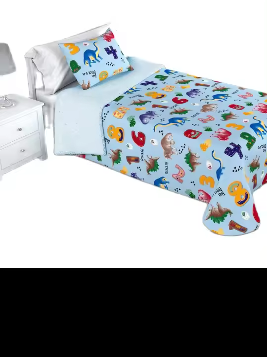 Mundo Textil Home - Edredón manta sherpa/sedalina estampado, disponible para cama de 90 cm y 105 cm, nórdico manta con alto poder calorífico, extra suave, confortable y liviano - 1