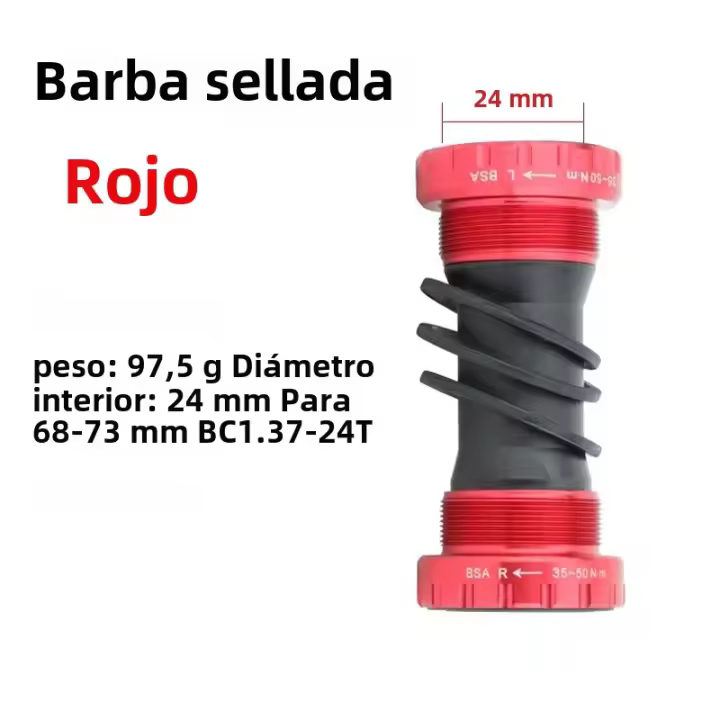 Adaptador De Eje Inferior BB68 Para Bicicleta Compatible Con Shimano Accesorios De Montaña MTB Crank Integrado Material De Aluminio - 1