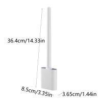 Set De Cepillo De Inodoro Mini De Silicona Con Montaje En Pared Y Stándar Doble Propósito Fácil De Limpia Esquina Del Inodoro - details 5