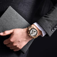 Reloj De Pulsera De Cuarzo PAGANI DESIGN PD-1644 2024 Meteorito Dial Moda Para Hombre Cristal De Esmeralda 100M Cronógrafo - details 11