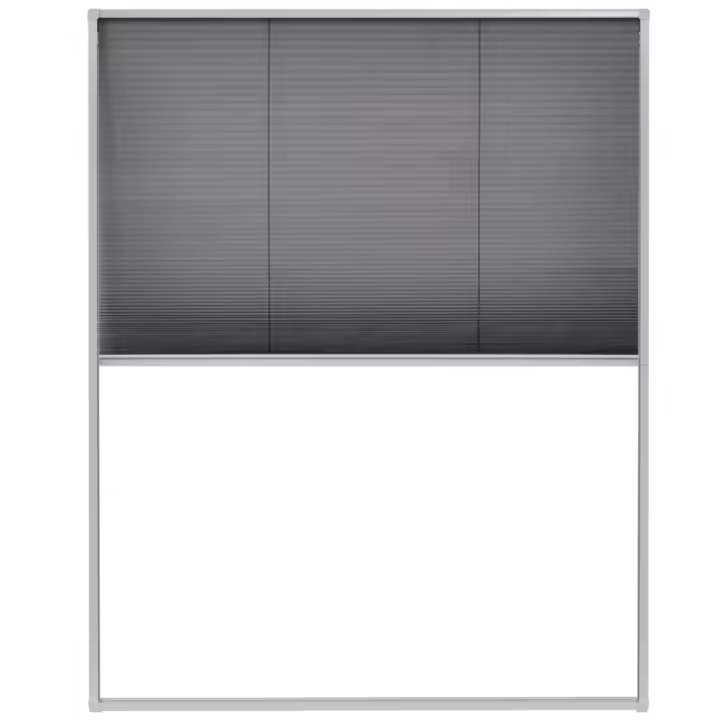 vidaXL Mosquitera Plisada para Ventana Aluminio 80x100 cm Persiana Antinsectos Color Blanco,  Antracita,  Marrón y mas - 1