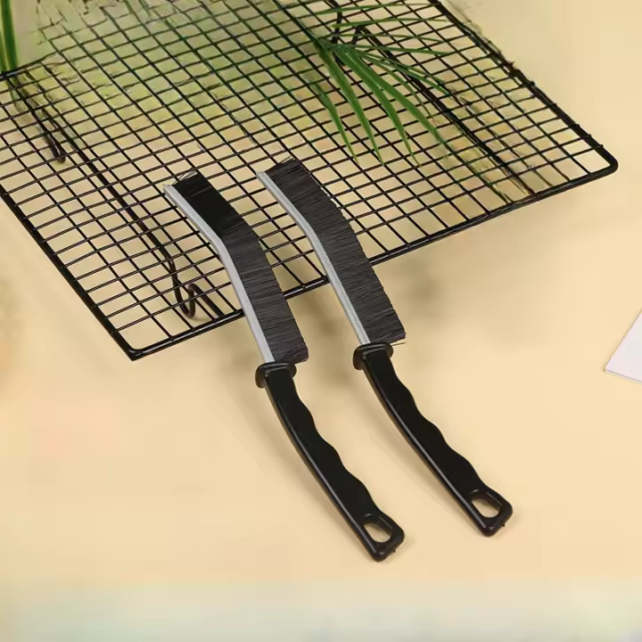 Cepillo De Limpieza Para Espacios Pequeños 6/2pcs Duros De Acero Inoxidable Para Baño Y Cocina Cabeza Angulada Para Juntas De Azulejos Resistentes Y Ecológicos - 1