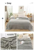 Manta De Terciopelo Coral Japonesa 300gsm Estilo Primavera Verano Suave Y Fluffy Falso Piel De Mocoso Cubierta De Sofá Sólida Manta De Cama En Cuadros - details 16