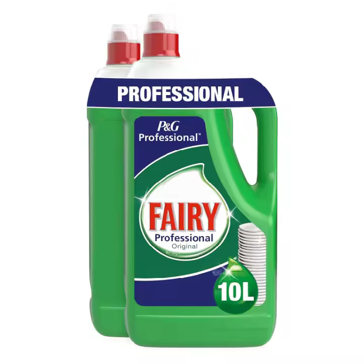 Fairy Profesional Líquido Lavavajillas a Mano 10 L (2x5 L) – Limpieza eficaz y concentrada - 1