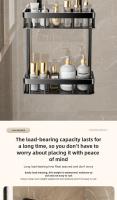 Caddy De Ducha Sin Perforar Organizador De Almacenamiento Para Puerta De Baño Estante De Toalla Para Espacio De Bañarse Conveniente Moderno Y Sencillo - details 7