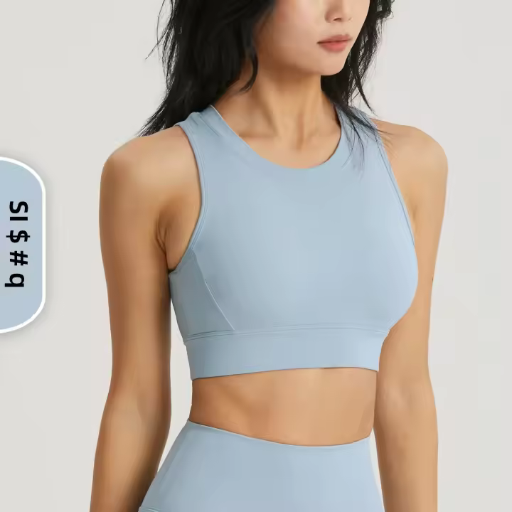 Lycar Top de fitness para mujer Sujetador deportivo con espalda hueca ropa de gimnasio y yoga de secado rápido Cierre de hebilla - 1