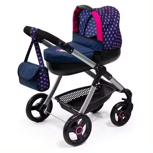 Cochecito Muñecas Reig - con Bolso Cambiador - Altura Regulable - Capazo Reversible - Protección Solar - Ruedas Giratorias - Bolsa Accesorios - Cesto Compra - 1