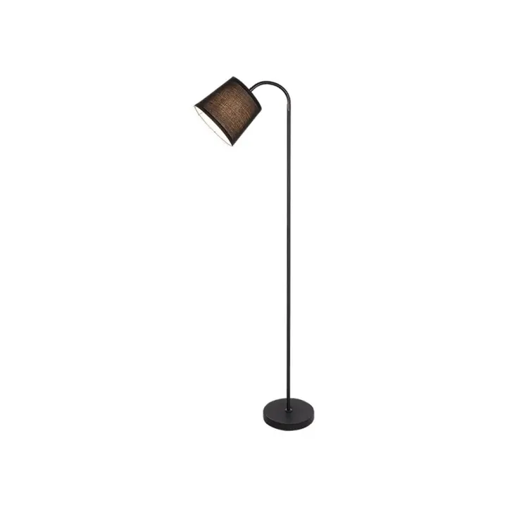 Lámpara de Pie E27 Tela Negro Metal Interruptor IP20 GODRIC  RABALUX - 1