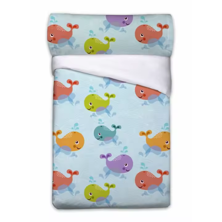 Pierre Cardin - Juego de funda nórdica Pierre Cardin Ballenas Blanco Cama de 90 3 Piezas - 1