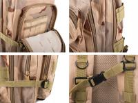 Mochila PEQUEÑA Militar 26 Litros, Crossfit, Táctica, Molle Escolar, Bolsa Bandolera para Niños Hombre Mujer Caza Camping, desierto, GYM Gimnasio , Airsoft, anti robo , Crossfit, universidad , Campo , Senderismo , trekking, montañismo, supervivencia - details 2