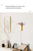Lámpara De Pared De Estilo Japonés Con Interruptor De Tiraje Luz LED Rotable Madera Nogal Suave Para Dormitorio Y Sala - details 1