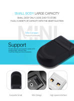 WANSENDA Super Mini USB Stick De Memoria Impermeable Pendrive 64GB 32GB 16GB 8GB 4GB USB 2.0 Metal No Cifrado - details 3