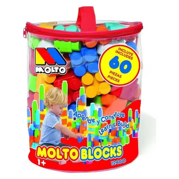 Bolsa de Bloques de 60 Piezas Juego de Construcción Molto 12465 - 1