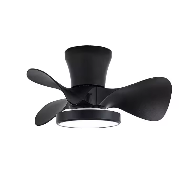 Ventilador de techo modelo CANDY Negro, motor DC 6 velocidades Tecnología Led 20W sistema CCT 1900 Lúmenos, Control remoto con temporizador, Luz regulable en color e intensidad, memoria motor inverter Verano/invierno ultra Silencioso. - 1