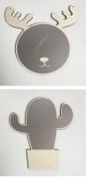 Espejo Decorativo Para Habitación Infantil Resistente Al Roto En Forma De Rabo De Conejo Oveja Globo Corona Nube Diseño Creativo Para Decoración Del Hogar - details 0