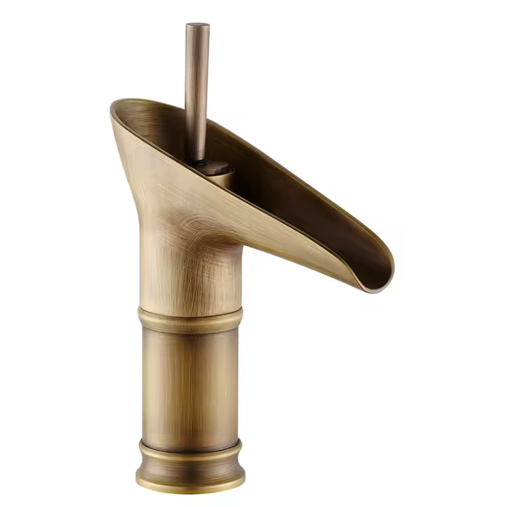 Antiguo Bronce Cascada Grifo Baño - 1