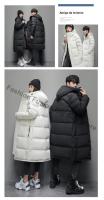 Abrigo De Pollo Blanca Hinchado Para Hombres Chaqueta De Invierno Con Capucha Casual De Color Sólido Outerwear Para Parejas Ropa Exterior - details 4
