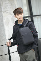 Mochila De Lona Mini Para Hombre Negro Moda Escuela Japonesa Pequeña Impermeable Con Manija Y Bolsillos Interior Capacidad Baja - details 4