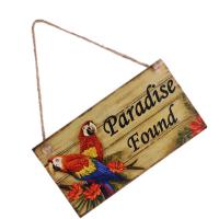 Placa De Madera Vintage Welcome to Paradise Con Cordón De Jute Para Decoración De Jardín Y Hogar Regalo De Viaje - details 4