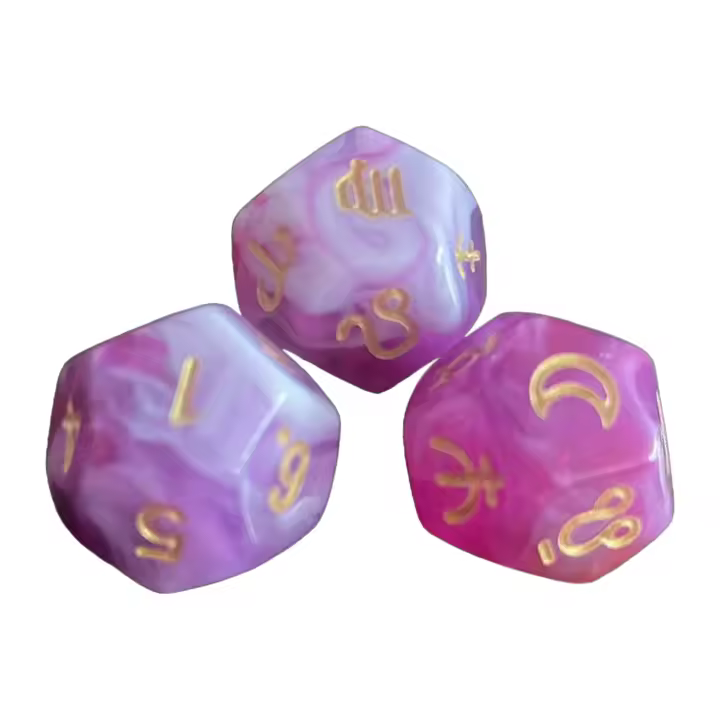 3pcs Astrolabio Dados Poliedros De 12 Cara Para Fiestas Favor Constelación Dados Ocio Juego De Tablero De Astrología - 1