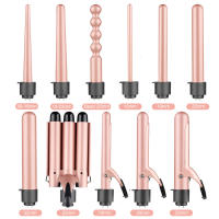 Juego De 5 En 1 Rizador De Pelo Con 3 Barras De Tamaño Diferente Dual Voltaje Calentamiento Instantáneo Ajuste De Temperatura Crimpador Para Mujeres - details 8