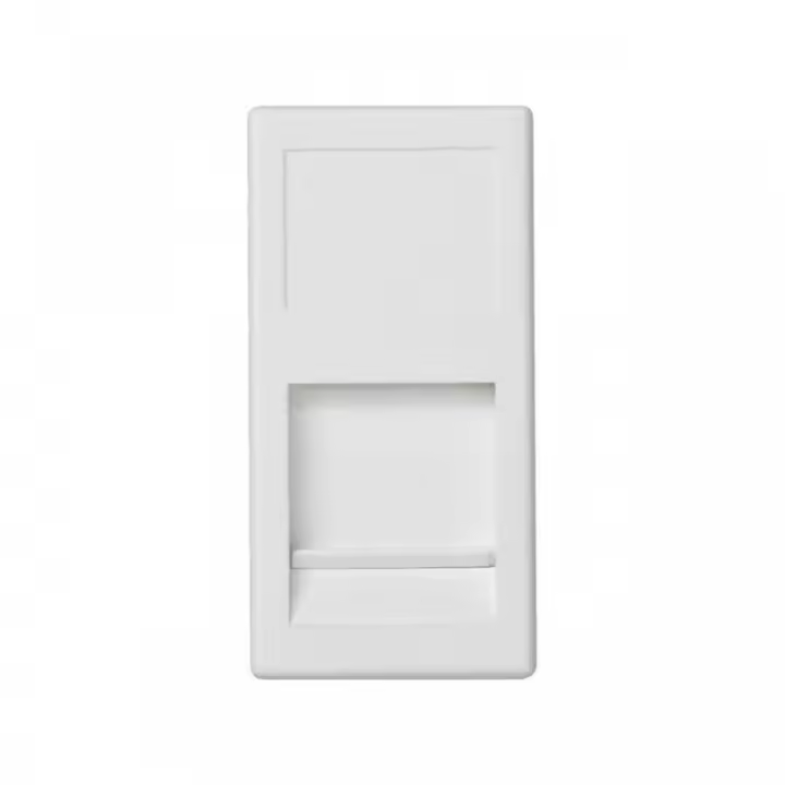 Placa K45 medio mecanismo V-D 1 conector amperimetro blanco nieve SIMON KA76/9 - 1