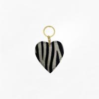 LLAVERO  CORAZÓN para mujer, Llavero con estampado de leopardo y cebra,Diseño Dulce &chic,accesorio para bolsos, ideal para regalar, - details 0