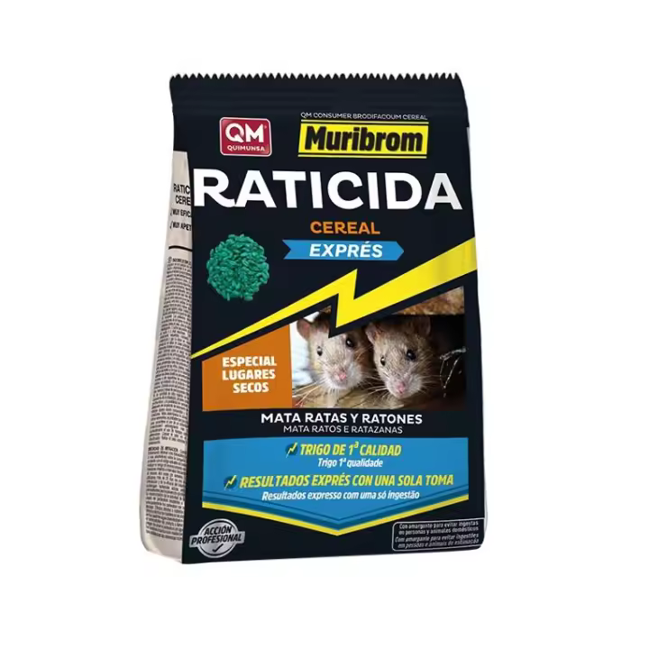 Raticida Muribrom Cereal Exprés - Bolsa 1 kg - 1