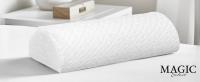 MAGIC SELECT Almohada de Piernas Media Luna. Cojín Semi Circular Ergonómico de Espuma Viscoelástica. Funda Lavable de Poliéster. Soporte para Cuello, Rodillas y Dormir de Lado. Ideal para Viajes y Hogar - details 0