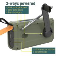 Portable Dab/fm Radio, 4000mah Dynamo Solar Radio, Solar Crank Radio, Survival Solar Radio Dab Radio Usb Charger With Emergency Sos Alarm, Alarm Clock - details 0