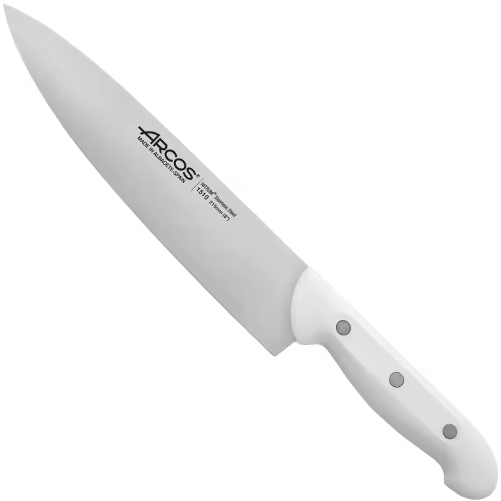 ARCOS Artika - Cuchillo Cocinero (215 mm) - Hoja de Acero Inoxidable Nitrum® - Mango Blanco de Polipropileno (PP) - 151024 - 1