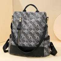 Mochila Elegante Para Mujer De PU Cuero Ligero Y Antirrobo Con Estampado Floral Estilo Casual Para La Escuela Y La Juventud - details 21