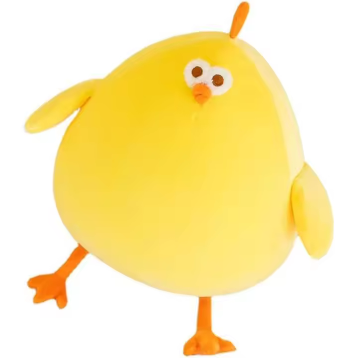 Divertida almohada de peluche de pollo gordo, 45 cm, muñeca de gallina madre de simulación súper suave, juguete de peluche de pollo amarillo para niños y niñas, regalos de festivales - 1