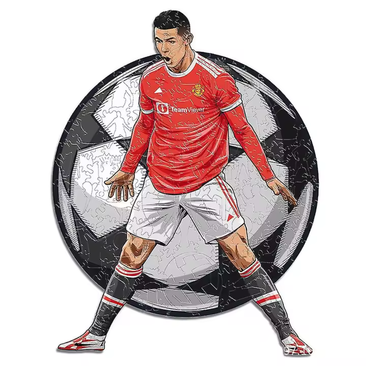 Juego de rompecabezas de Madera de Cristiano Ronaldo para niños - 1