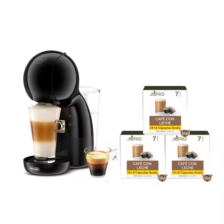 CAFETERA CAPSULAS Dolcce Gusto Krups Piccolo XS KP1A3B - incluye 48 unidades de capsulas de café JURO - 1