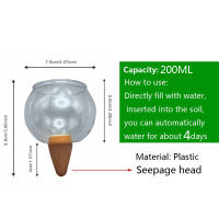 Espiga De Riego Automática Para Plantas 200ML Cerámica Dispositivo De Riego Por Goteo Para Vacaciones De Flores Y Plantas - details 0