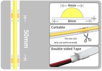 Tira De LED COB Flexible 5M 10M 24V 12V 8mm 320LEDs/M Luz Dimmable Para Decoración De Habitaciones 3000K 4000K 6000K - details 3