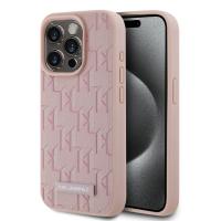 Funda TPU Karl-Lagerfeld Monogram Metal Logo MagSafe iPhone 15 Pro Max rosa Raíz Tecnophonía - details 0
