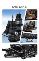Bloques De Construcción Pirate Ship 1424PCS Con 5 Figuras MOC Bricks De Barco Regalo Para Niños Jóvenes Hombres Y Mujeres - details 2