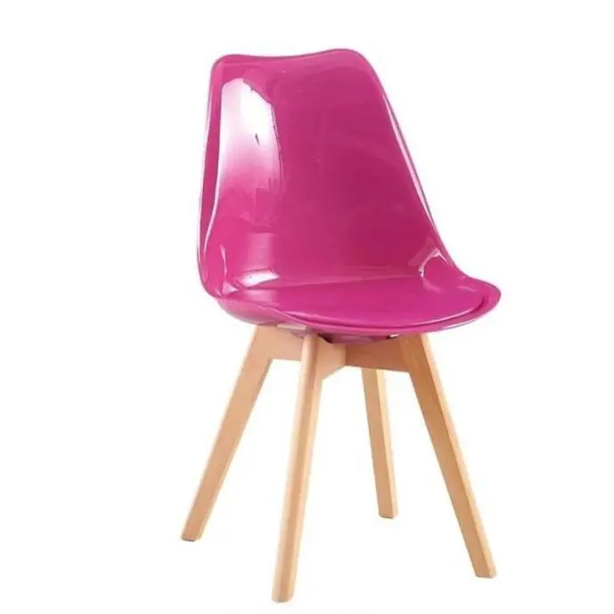 ORION91 Silla DRACO Fucsia Espejo Piel Sintética Acolchado Patas Madera de Haya 54x81x48cm Comedor Oficina Salón Teletrabajo Cocina - SpazioLuzio - 1