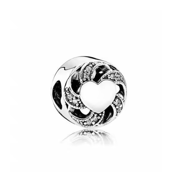 PANDORA Charm Corazón Enlazado Plata de Ley Joyería Mujer - 1