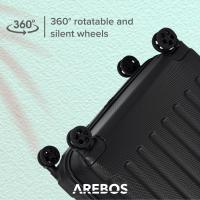 Juego de Maletas Arebos - 4 Piezas - Rígidas de Plástico ABS - 4 Ruedas de 360° - Maletas de Viaje - Cierre de Cremallera - M-L-XL - details 21