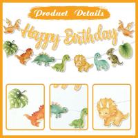 Guirnalda De Feliz Cumpleaños Con Dinosaurios Decoración De Fiesta Infantil Con Globos Roar Dino Y Animales Del Árbol De Safari Tamaño 1er Cumpleaños - details 12