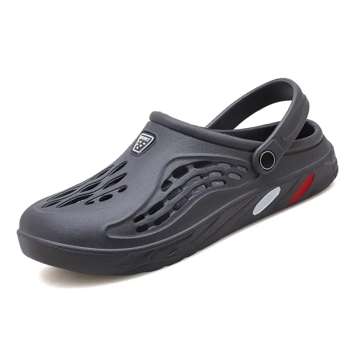 Sandalias De Hombre Para Verano Clogs EVA Zapatillas De Jardín Plataforma Playa Couplet Slides Para Interior Baño Talla Grande - 1