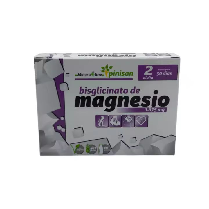 Bisglicinato de magnesio Pinisan, Sistema nervioso y músculos. Cansancio y fatiga, huesos y articulaciones, energía, equilibrio electrolítico - 1