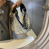 Bolso De Hombro Para Mujer Vintage De Nylon Impermeable Y Casual Bolso Hobo Crossbody Con Cierre De Cremallera Interior Líquido Suave - details 9
