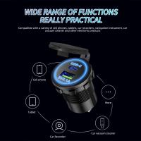 Cargador De Coche Universal LED USB Tipo-C PD Con Enchufe De Poder Para Motocicleta Moto Camión ATV Barco 30W Carga Rápida - details 0
