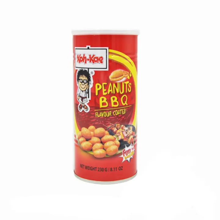 Koh-kae Snack Peanuts Bar-b-q Flavor Coated, producto de Tailandia 230g - 1